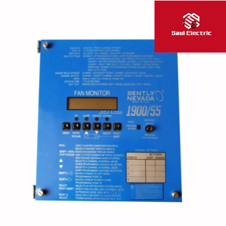 內(nèi)華達(dá)本特利1900/55風(fēng)扇監(jiān)控器1900/55-02-01-01-01
